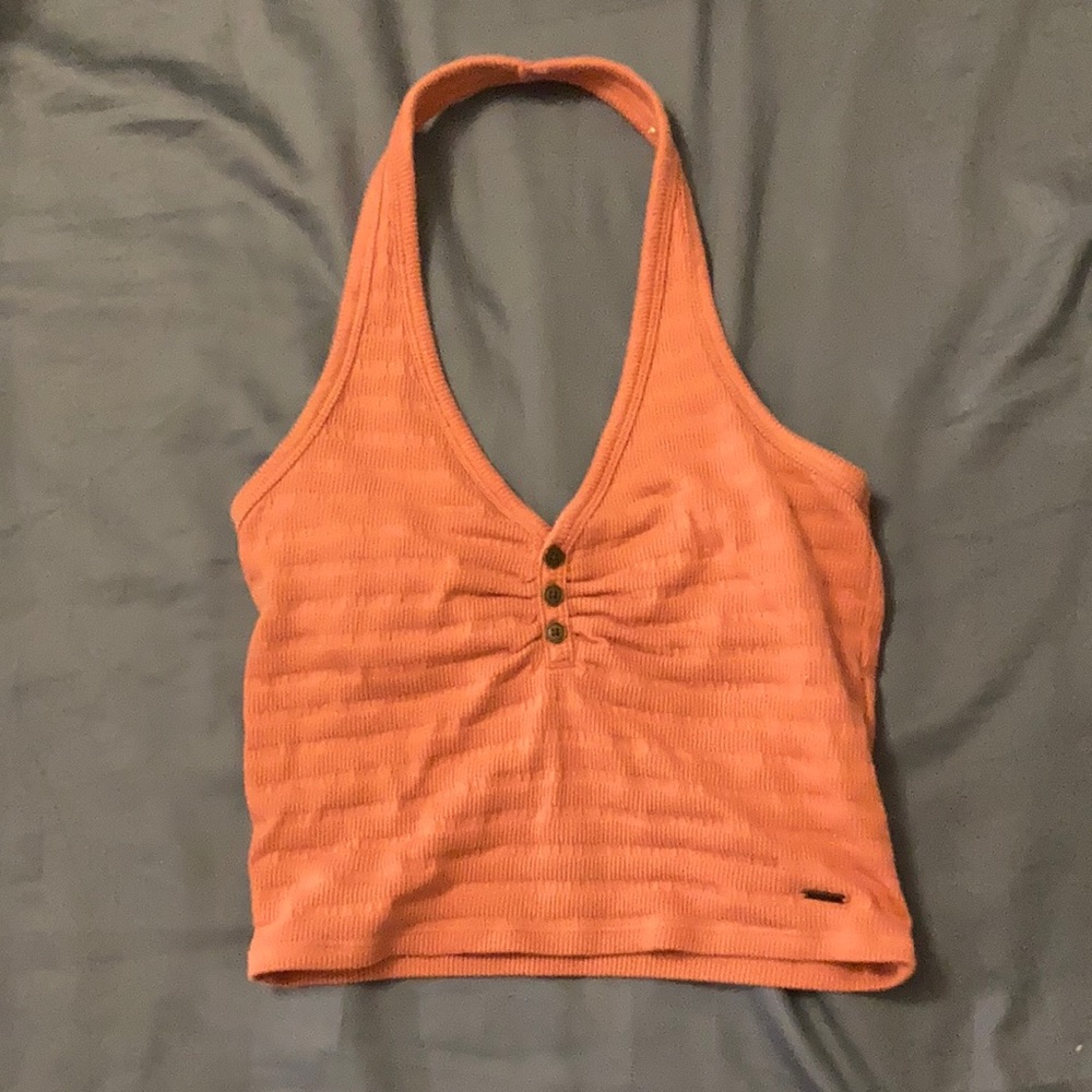 Pink Halter Crop Top